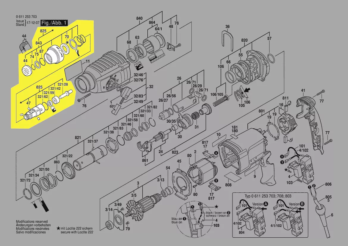Mandrin SDS-Plus réf. 1 617 000 598 Bosch